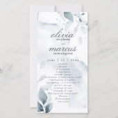 Elegant stoffig blauw gebladerte2 (Voorkant)