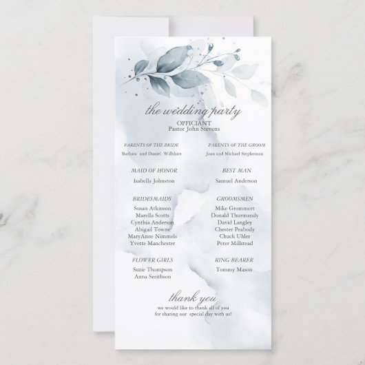 Elegant stoffig blauw gebladerte2 (Achterkant)