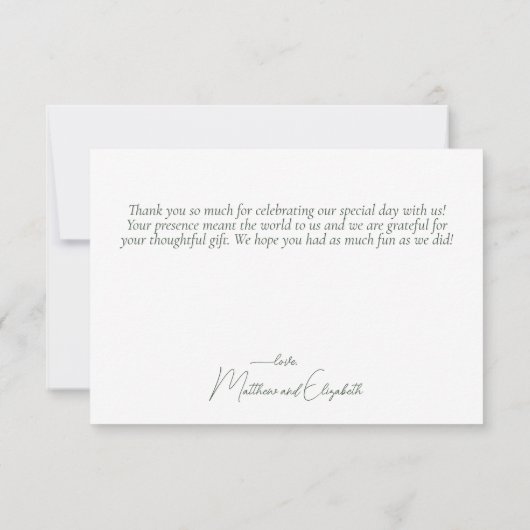 Elegant Stoffig Blauw Geel Wildbloemen Boho Bruilo Bedankkaart (Achterkant)