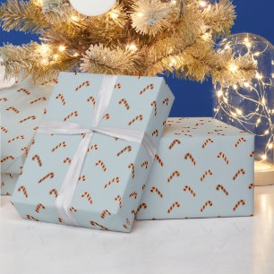 Elegant stoffig blauw goud folie schattig snoep cadeaupapier