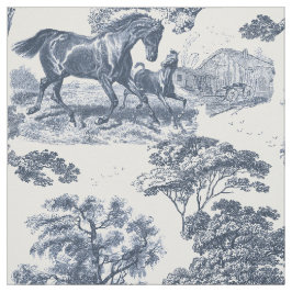 Elegant  stoffig blauw paardentoilet stof