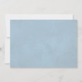 Elegant Stoffig Blauw Roos Kalender & Foto Bruilof Save The Date (Achterkant)