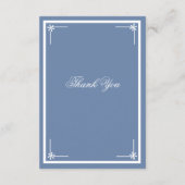 Elegant stoffig blauw script bruiloft website RSVP Informatiekaartje (Achterkant)