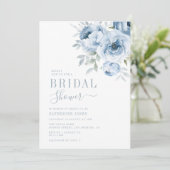 Elegant stoffig blauw vrijgezellenfeest kaart (Staand voorkant)