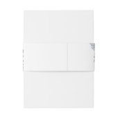 Elegant Stoffig Blauw Waterverf Hydrangeas Bruilof Uitnodigingen Wikkel (Achterkant Voorbeeld)