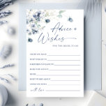 Elegant stoffig blauw wintergebladerte Advies & Wi<br><div class="desc">Elegant Dusty Blue Winter Foliage Advice Card. Pas de bruid aan om de naam en de datum van de douche te zijn. Voor verdere aanpassing,  te klikken gelieve de "pas verder"verbinding aan. Als je hulp nodig hebt,  neem dan contact met me op.</div>