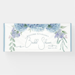 Elegant stoffig blauwe bloemboeket bruidsmeestersc spandoek