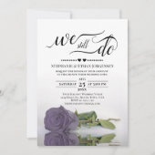 Elegant stoffig Paarse Roos we doen nog steeds gel Kaart (Voorkant)