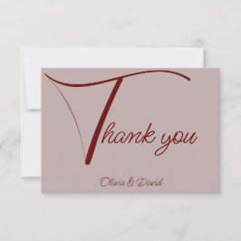 Elegant stoffig Roos Bedankkaart