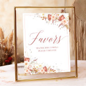Elegant Stoffig Roos Bloemen Bruidsgunsten teken Poster
