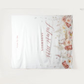 Elegant Stoffig Roos Bloemen Vrijgezellenfeest Ach Wandkleed (Voorkant (horizontaal))