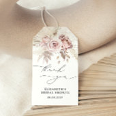 Elegant Stoffig Roos Bloemen Vrijgezellenfeest Fav Cadeaulabel
