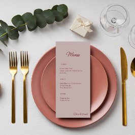Elegant stoffig Roos minimalistisch Menu