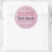 Elegant Stoffig Roos Roze Bloemen Bad Bomb Label (Tas)