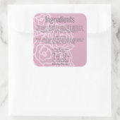 Elegant Stoffig Roos Roze Bloemen Ingrediënt Label (Tas)