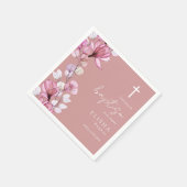 Elegant stoffig Roos Roze Elegante Bloemendoop Servet (Hoek)