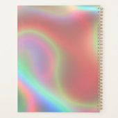 Elegant stoffig roze holografisch planner (Achterkant)