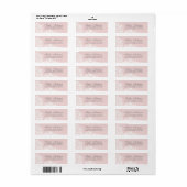 Elegant Stoffig Roze Kant Retouradres Label (Full Sheet)