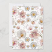 Elegant Stoffig Roze Tuin Bloemen Vrijgezellenfees Kaart (Achterkant)