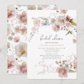 Elegant Stoffig Roze Tuin Bloemen Vrijgezellenfees Kaart (Voorkant / Achterkant)