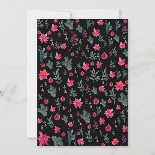 Elegant stoffig roze waterverf Bloemen vrijgezelle Kaart (Achterkant)