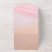 Elegant stoffige roos chic All in One Wedding Invi All In One Uitnodiging (Buitenkant)