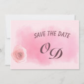 Elegant stoffige roze roze roze roze roze roze roo save the date (Achterkant)