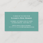 Elegant Stone Dot Baby shower Ticket Invitation (Achterkant)