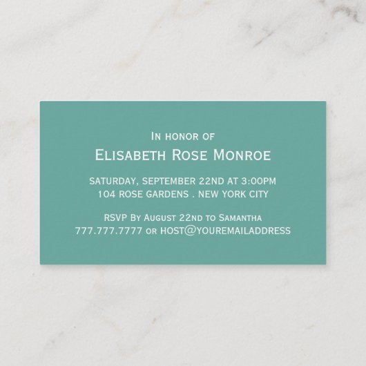 Elegant Stone Dot Birthday Party Ticket (Achterkant)