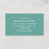 Elegant Stone Dot New Year's Eve Party Ticket (Achterkant)