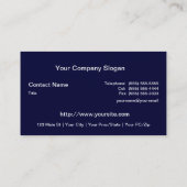 Elegant Stone Navy blauw Visitekaartje (Achterkant)