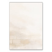 Elegant Stone Wedding Table Number Kaart (Achterkant)