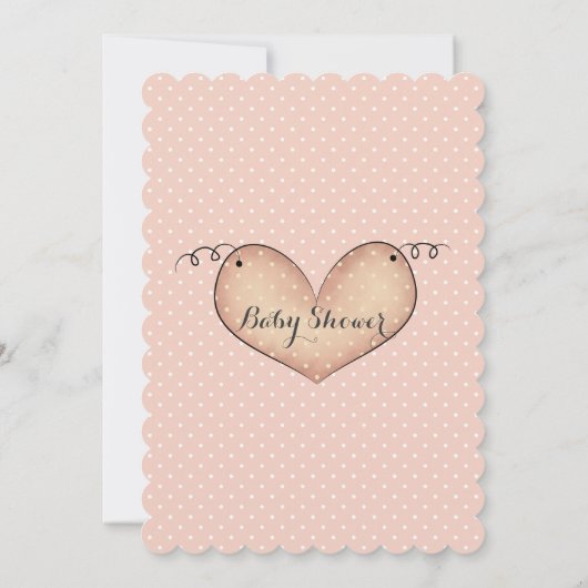 Elegant Stork Baby shower Invitation Kaart (Achterkant)