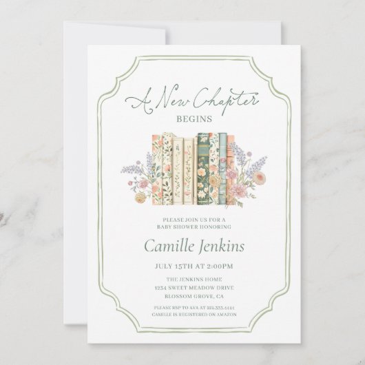 Elegant Storybook Baby shower Uitnodiging (Voorkant)