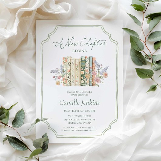 Elegant Storybook Baby shower Uitnodiging