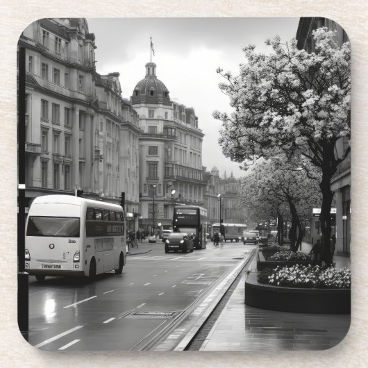 Elegant straat Uitzicht Bier Onderzetter (Voorkant)
