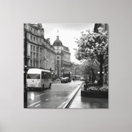 Elegant straat Uitzicht Canvas Afdruk