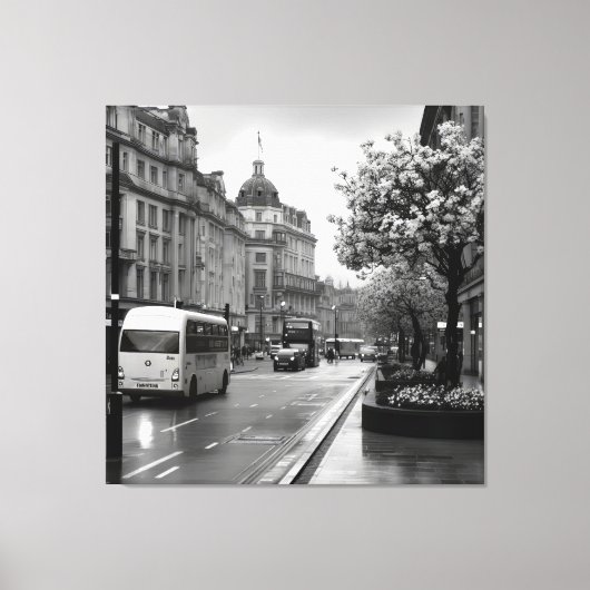 Elegant straat Uitzicht Canvas Afdruk (Voorkant)