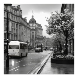 Elegant straat Uitzicht Foto Afdruk