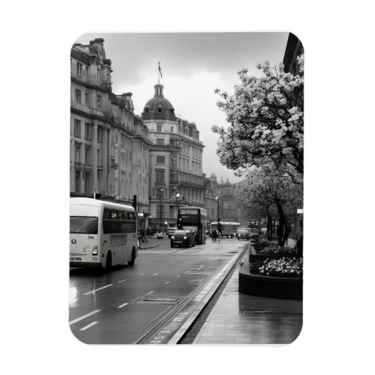 Elegant straat Uitzicht Magneet (Verticaal)