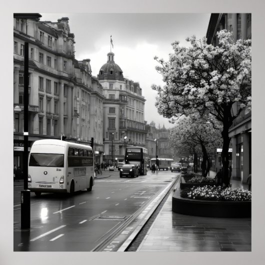 Elegant straat Uitzicht Poster (Voorkant)