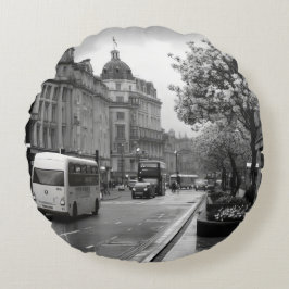 Elegant straat Uitzicht Rond Kussen