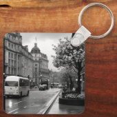 Elegant straat Uitzicht Sleutelhanger (Achterkant)