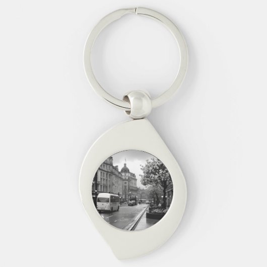 Elegant straat Uitzicht Sleutelhanger (Voorkant)