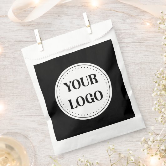 Elegant & Strak Zwart QR Code Logo Ontwerp Bedankzakje (Geknipt)