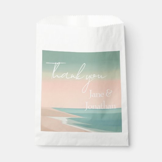 Elegant strand bedankzakje (Voorkant)