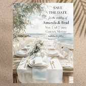 Elegant Strand Bestemming Bruiloft Save the Date Feestdagenkaart