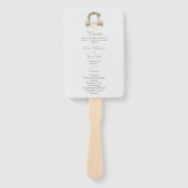 Elegant strand boog minimalistisch bruiloft progra handwaaier (Voorkant)