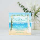 Elegant strand boog Vrijgezellenfeest Kaart (Staand voorkant)