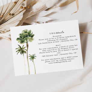 Elegant Strand Bruiloft Details Behuizing Kaart
